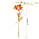 24K Gold Rose Flower Artificial & Dried Flowers