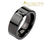 Round Cut Couples Set - 10Kt Black Gold Filled Rings