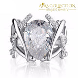 4 Carat Pear Cut Engagement Ring Rings