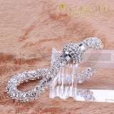 Womens Silver Crystal Bracelet Charm Bracelets