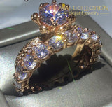 3 Carat Flower Ring Set Home