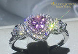Heart Shape Pink Promise Ring Rings