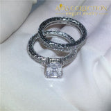 Antique Wedding Set- Princess Cut - Avas Collection