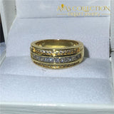Yellow Gold Filled Mens Band 7-13 Rings