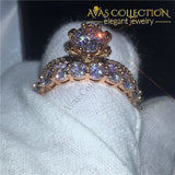3 Carat Flower Ring Set Home