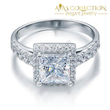 1.5 Carat  Engagement Ring Solid 925 Sterling Silver/ High Polished - Avas Collection