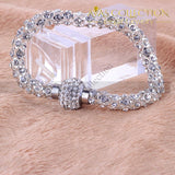 Womens Silver Crystal Bracelet Charm Bracelets