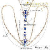 Rhinestone Sunflower Body Chain Necklace Necklaces