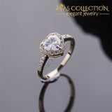 10mm Heart Engagement Ring 24K Gold Filled  / Promise Ring - Avas Collection