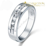 Round Cut Mens Bridal Wedding Band Rings