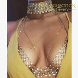 Rhinestone Hollow Bra Chain Necklaces