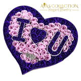 I Love You Heart-Shaped Flower Box Artificial & Dried Flowers