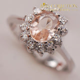 Simulated Morganite Women 925 Sterling Silver Ring - Avas Collection