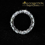 Heart Solid 925 Sterling Silver Eternity Ring Rings