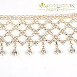 Multi Layer Tassel Rhinestone Choker Necklace - Avas Collection