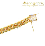 Lobster Clasp Iced Out Cuban Bracelet Chain & Link Bracelets