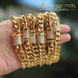 Lobster Clasp Iced Out Cuban Bracelet Chain & Link Bracelets