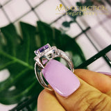 Original Purple White 925 Solid Sterling Silver R657 Rings