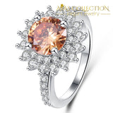 Flower Champagne Leaf Ring
