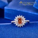 Flower Champagne Leaf Ring