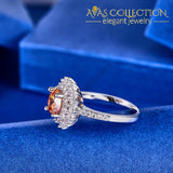 Flower Champagne Leaf Ring