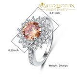 Flower Champagne Leaf Ring