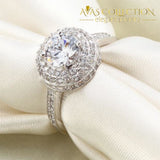 1 Carat Round Cut Simulated Diamond Wedding Engagement Sterling 925 Silver Ring - Avas Collection