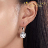 925 Sterling Silver Bridal Wedding Earrings Brilliant Simulated Diamond - Avas Collection