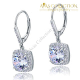 925 Sterling Silver Bridal Wedding Earrings Brilliant Simulated Diamond - Avas Collection