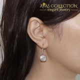 925 Sterling Silver Bridal Wedding Earrings Brilliant Simulated Diamond - Avas Collection
