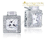 2 Carat Simulated Diamond Vintage Style Stud 925 Sterling Silver Earrings
