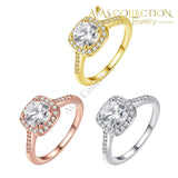 Swarovski Crystal Halo Ring In 18K Gold Plated