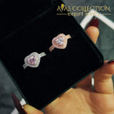 Heart Shape Promise Ring Silver/ Rose Gold - Avas Collection
