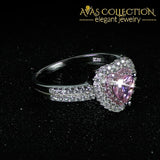Heart Shape Promise Ring Silver/ Rose Gold - Avas Collection