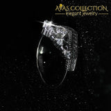 Solid 925 Sterling Silver Ring Finger Crown Princess Promise Ring - Avas Collection