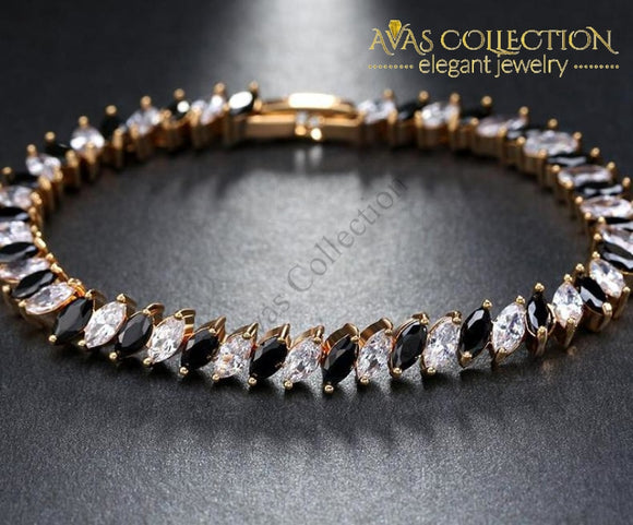 Luxury Clear&black Bracelet/ Avas Collection Chain & Link Bracelets