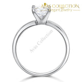 1 Ct Princess Cut Solid 925 Silver Solitaire  Engagement Ring / High Polished - Avas Collection