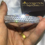 Classic Design Bracelet- White Gold Filled/ Avas Collection Bracelet Bangles