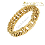 Classic Gold Cuban Link Bracelet Chain & Bracelets