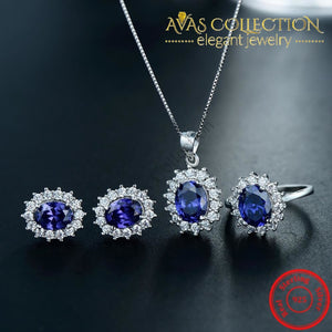 Classic Royal Blue Jewelry Set Sets