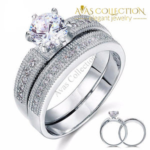 1.25 Ct Solitaire 2-Pc Bridal Set Rings