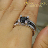 Round Black Wedding Ring Rings