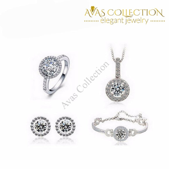 4 Pcs Jewelry Set Pendant Necklaces