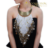 Resin Tassels Bib Necklace Choker Necklaces