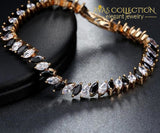 Luxury Clear&black Bracelet/ Avas Collection Chain & Link Bracelets