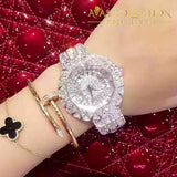 Silver Luxury Steel Full Rhinestone Watch Womens Watches