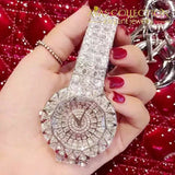 Silver Luxury Steel Full Rhinestone Watch Womens Watches