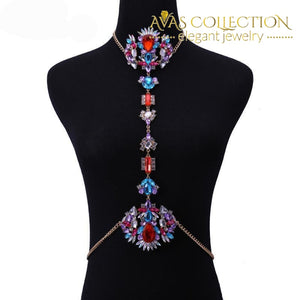 Luxury Crystal Waist Chain Statement Jewelry - Avas Collection