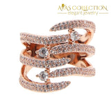 European Luxury Jewelry Sparking Bling Rose Gold / 7 Sets