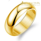Stainless Steel Enhanced 14K Gold Male Ring Wedding Bands
